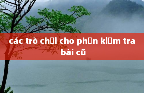 các trò chơi cho phần kiểm tra bài cũ