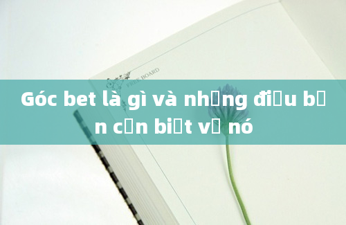 Góc bet là gì và những điều bạn cần biết về nó