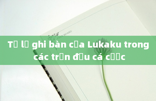 Tỷ lệ ghi bàn của Lukaku trong các trận đấu cá cược