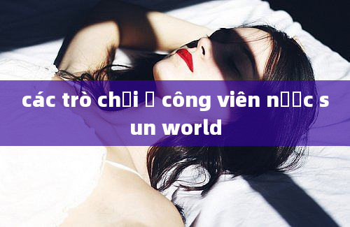 các trò chơi ở công viên nước sun world