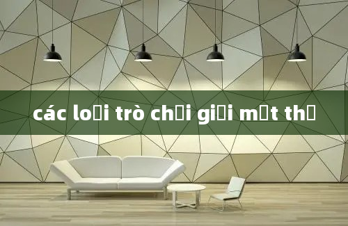 các loại trò chơi giải mật thư